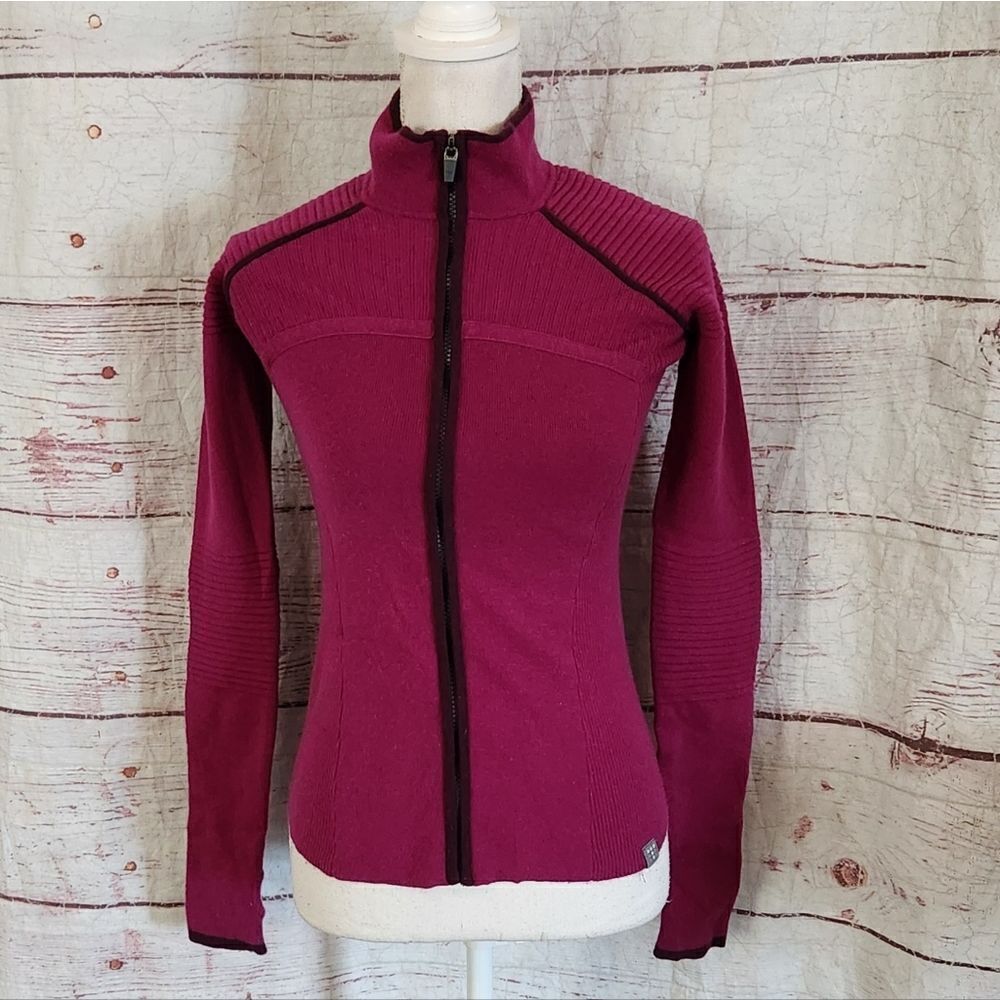 Title Nine Merino Wool Blens Zip Front Sweater Size XS
